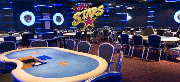 Pohled na prostředí Rebuy Stars Casino Praha